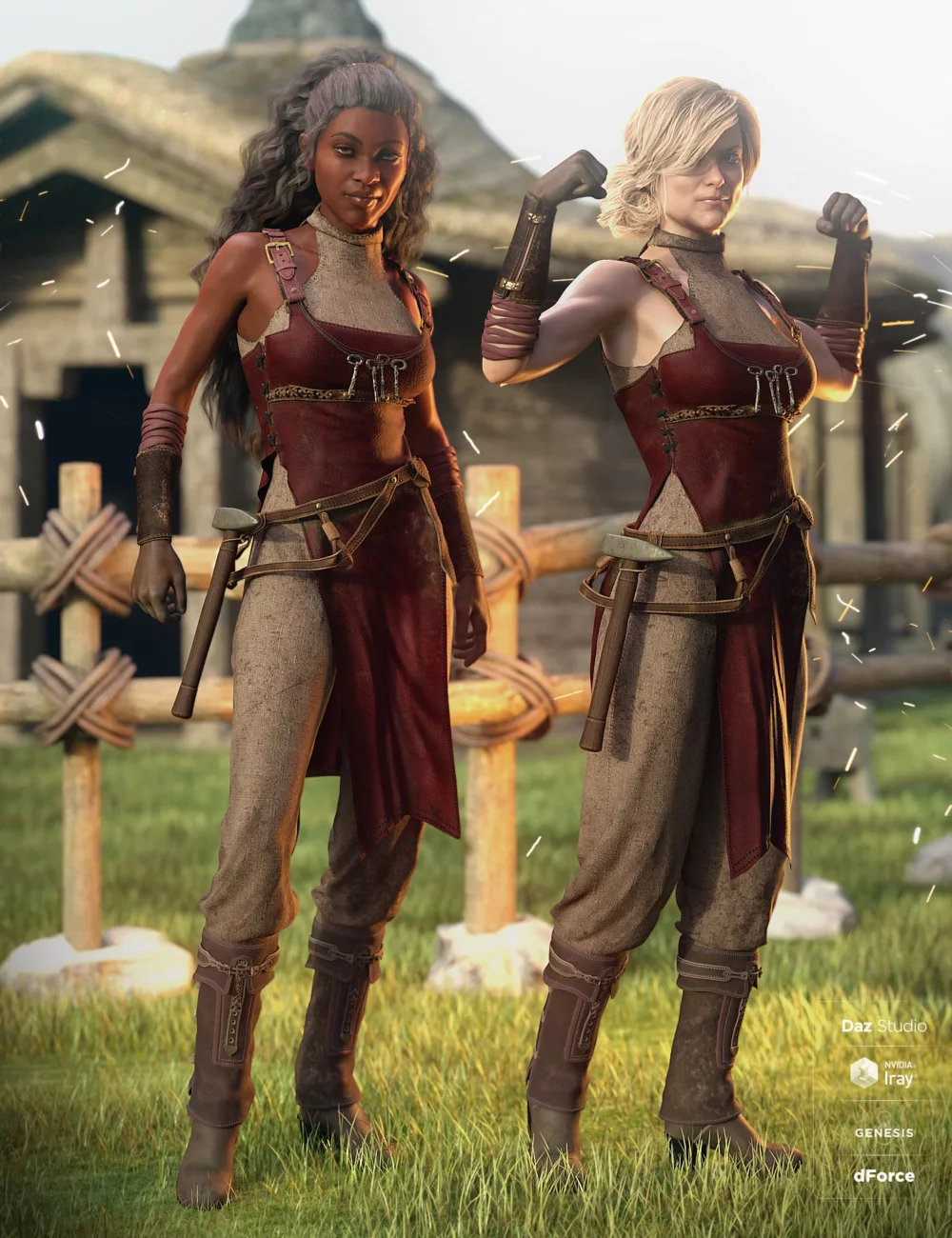 dForce Alerune Blacksmith Outfit for Genesis 8 Females ⋆ Freebies Daz 3D