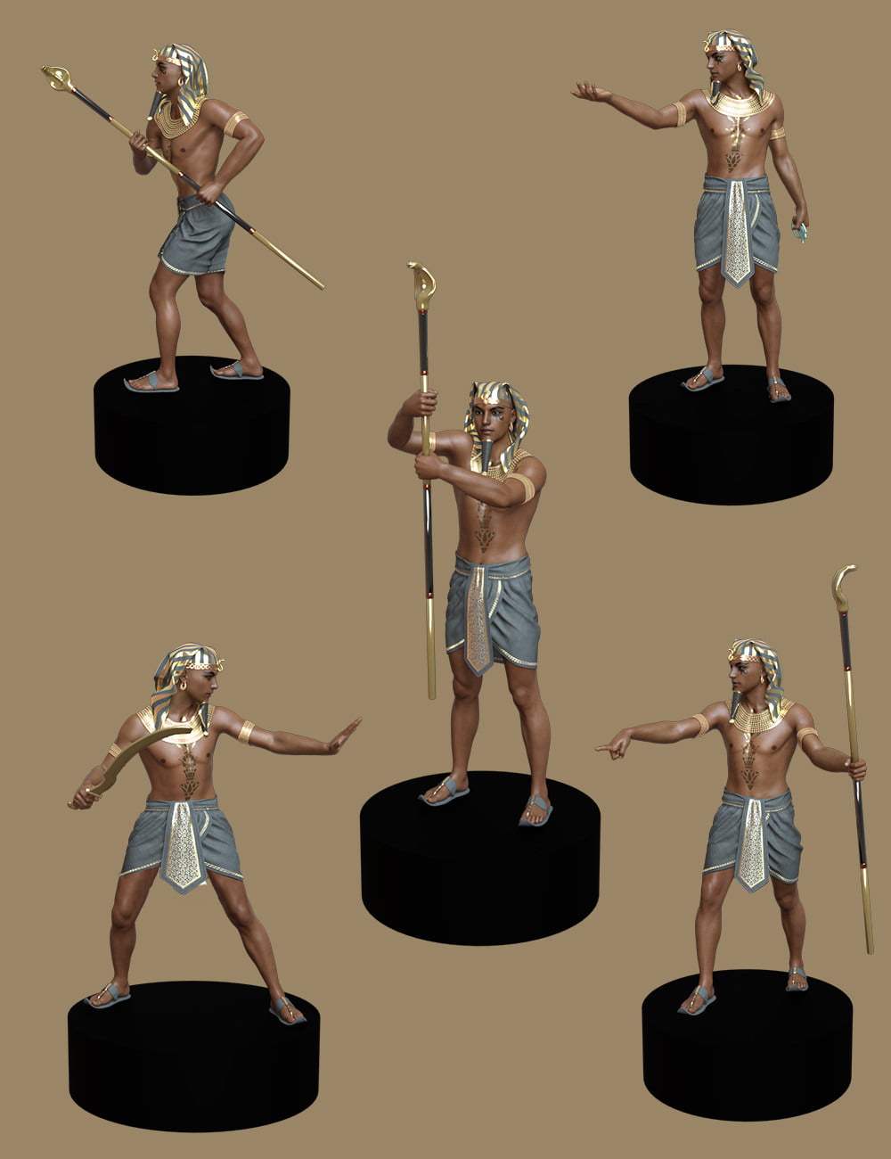 Egyptian Poses For Genesis 8 Male