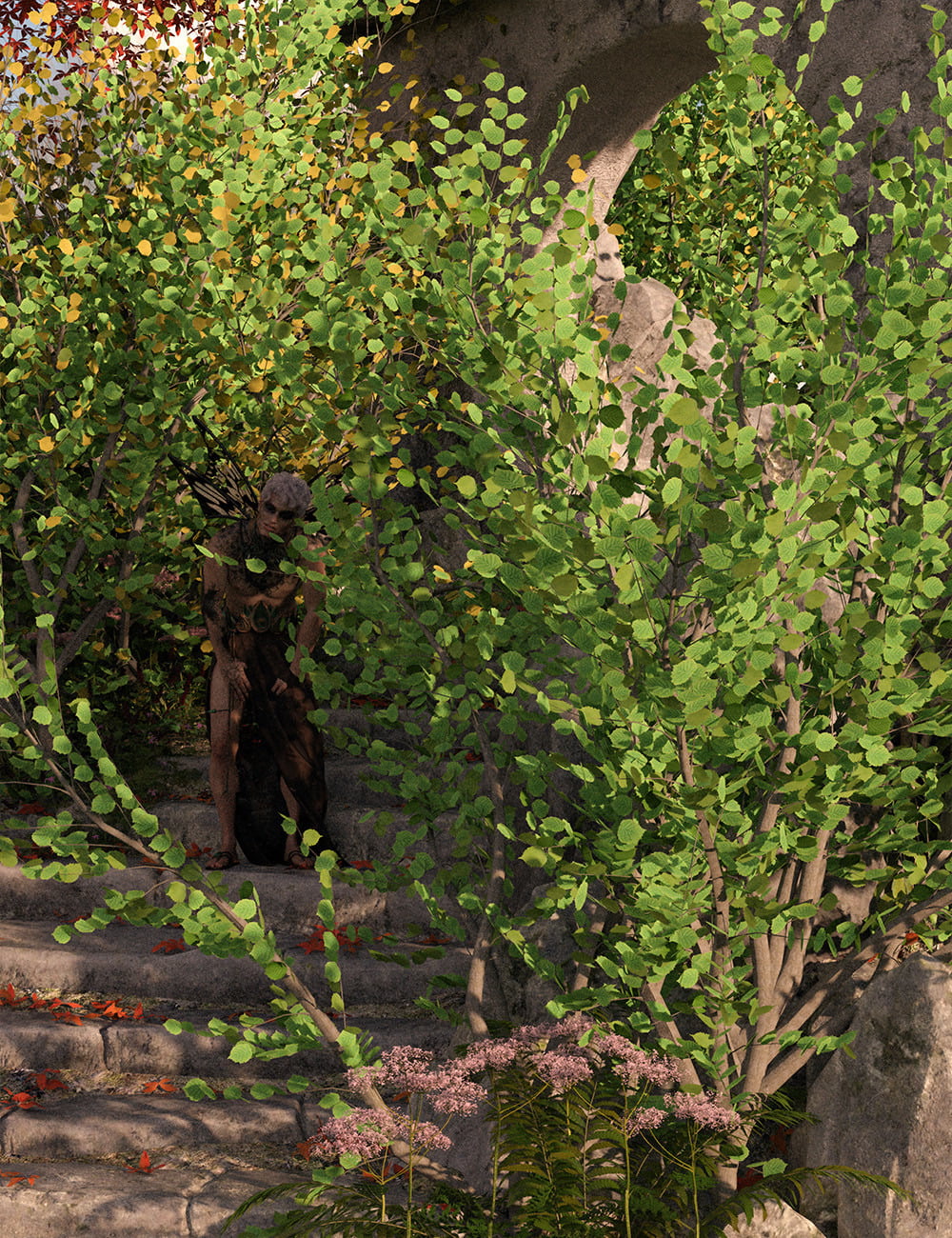 Hazel Bushes Winter and Spring with Catkins