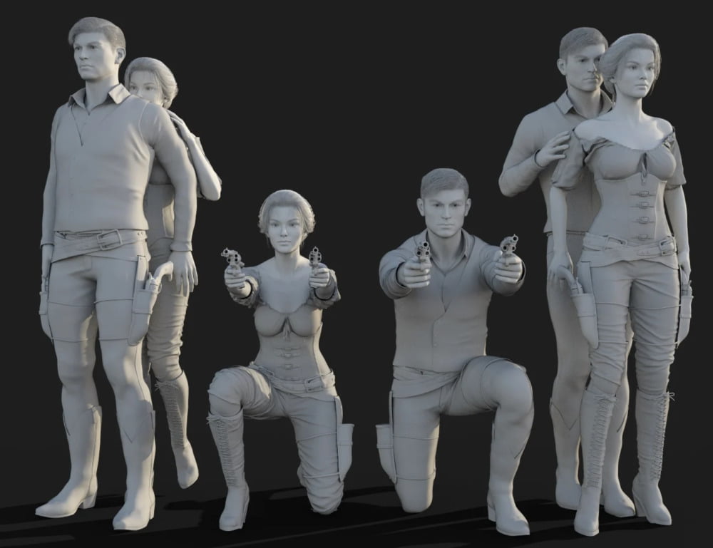 Western Couples Poses for Genesis 8 Honni 8 and Holt 8