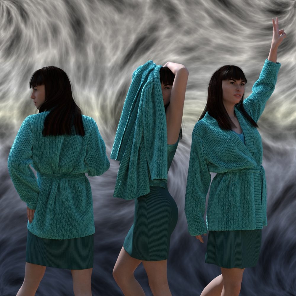 dForce Soft Sweaters Outfit for Genesis 8 Female