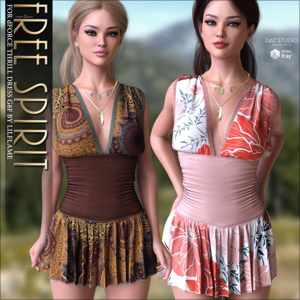 Free Spirit for dForce Thrill Dress G8F