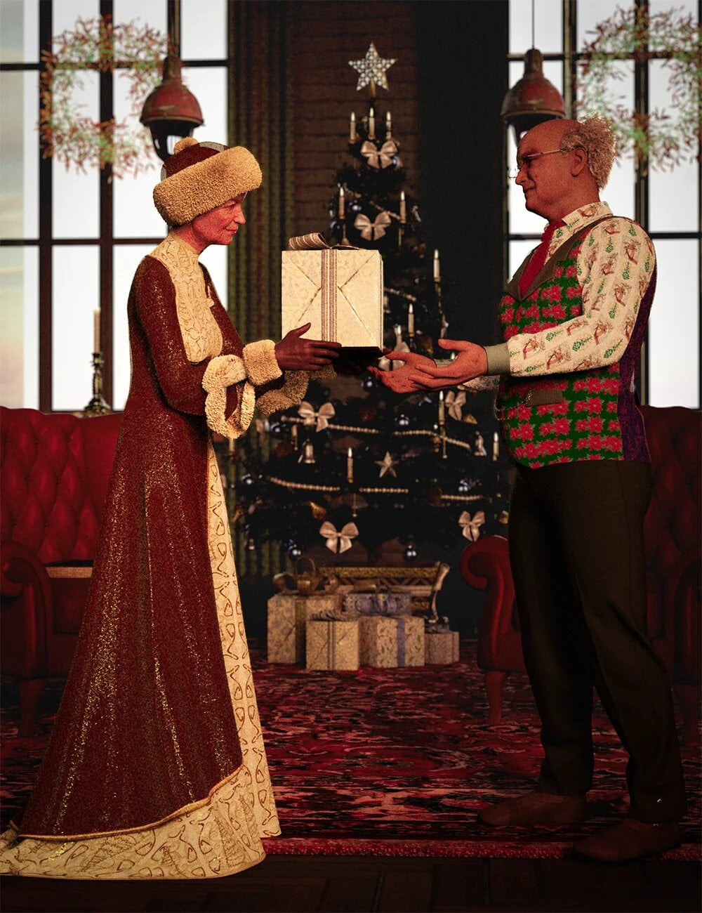 Festive Fabric Iray Shaders