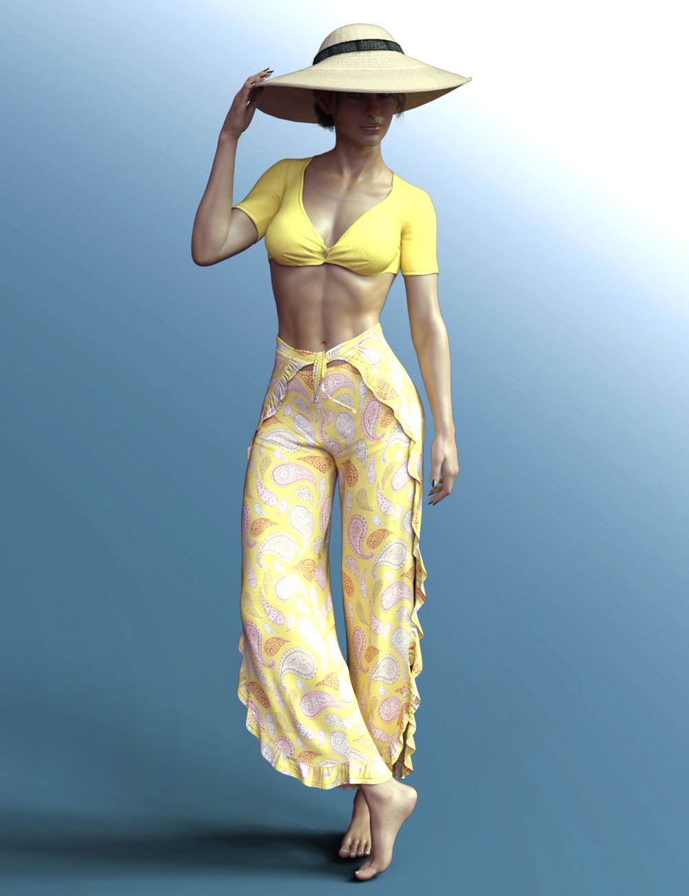 X-Fashion Tropical Print for Genesis 8 Female(s)