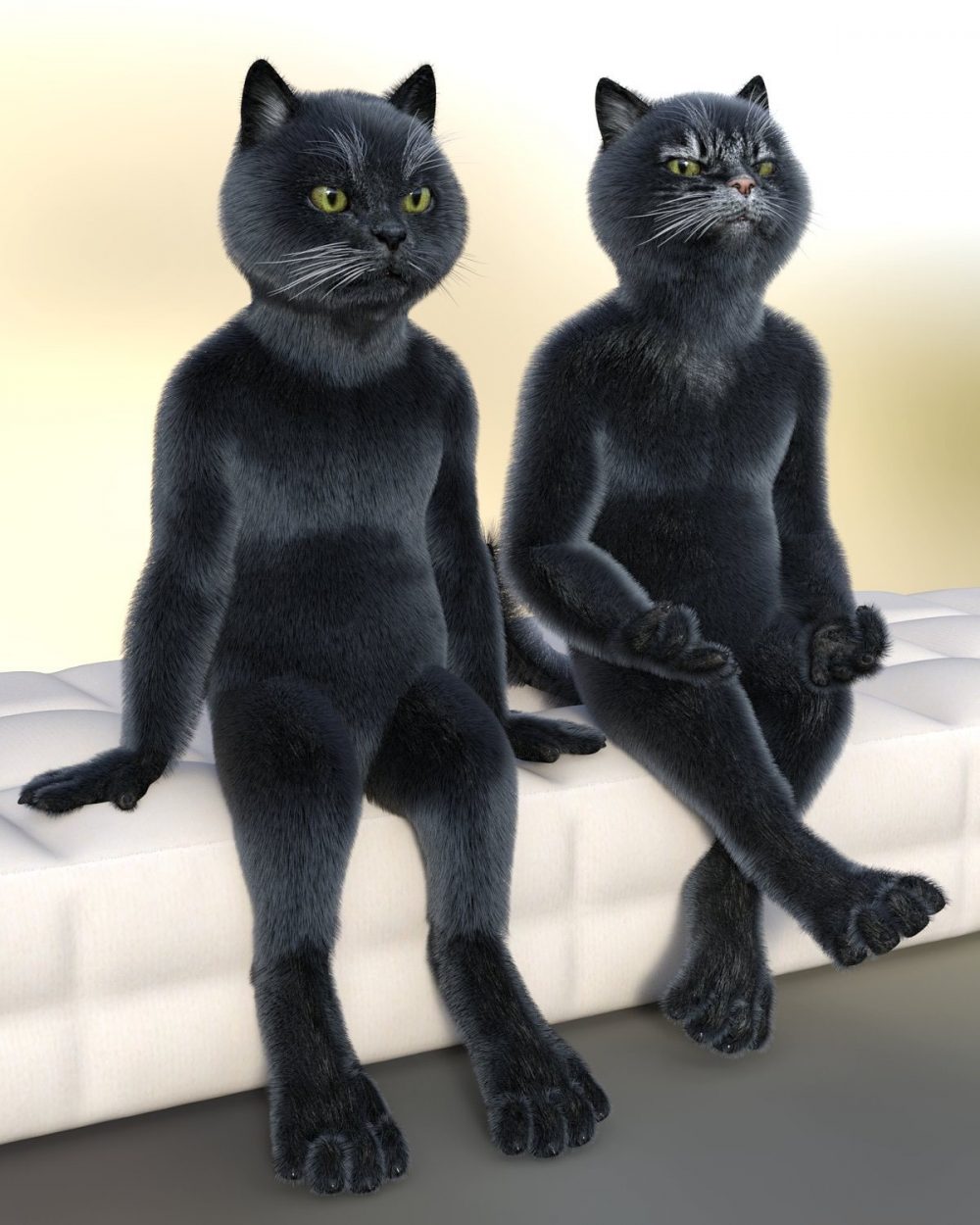 Black Cat Fur and Texture Addon for Catoon