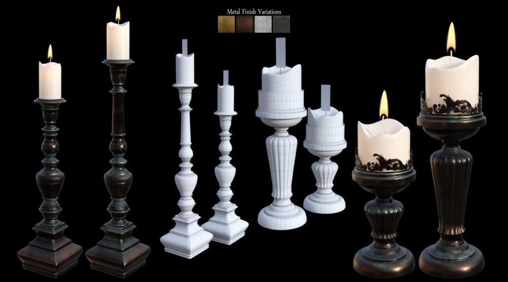 B.E.T.T.Y. Vintage Decor 01 Candlesticks