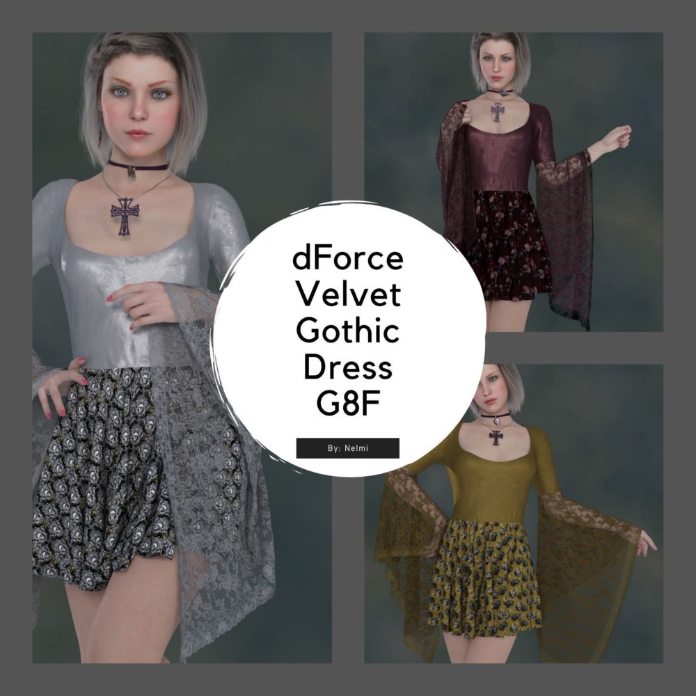 Nelmi - dForce Velvet Gothic Dress G8F