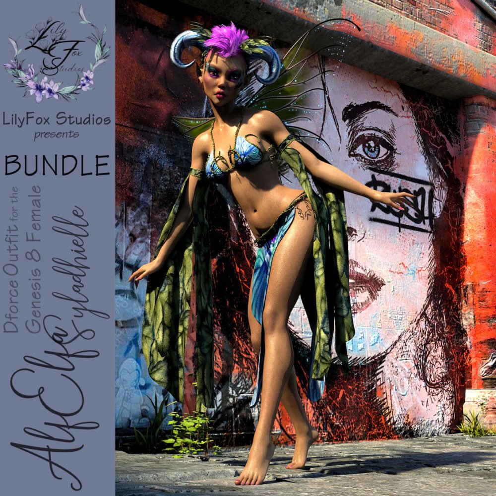 LFS Dforce AlfElfa Outfit & Syladhielle BUNDLE for Genesis 8 Female