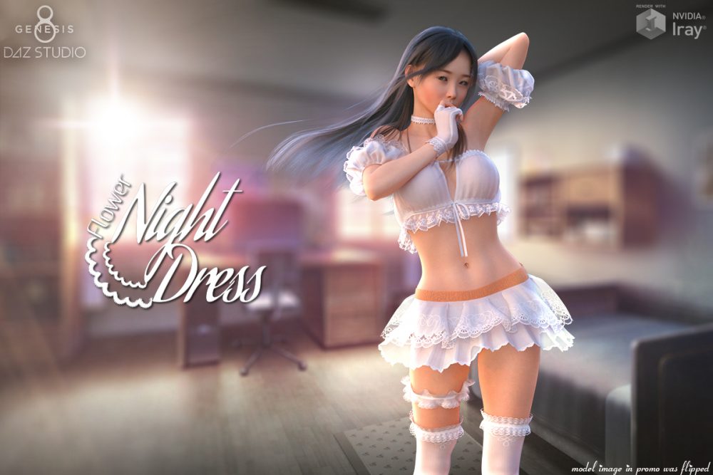 Flower Night Dress Outfit G8F