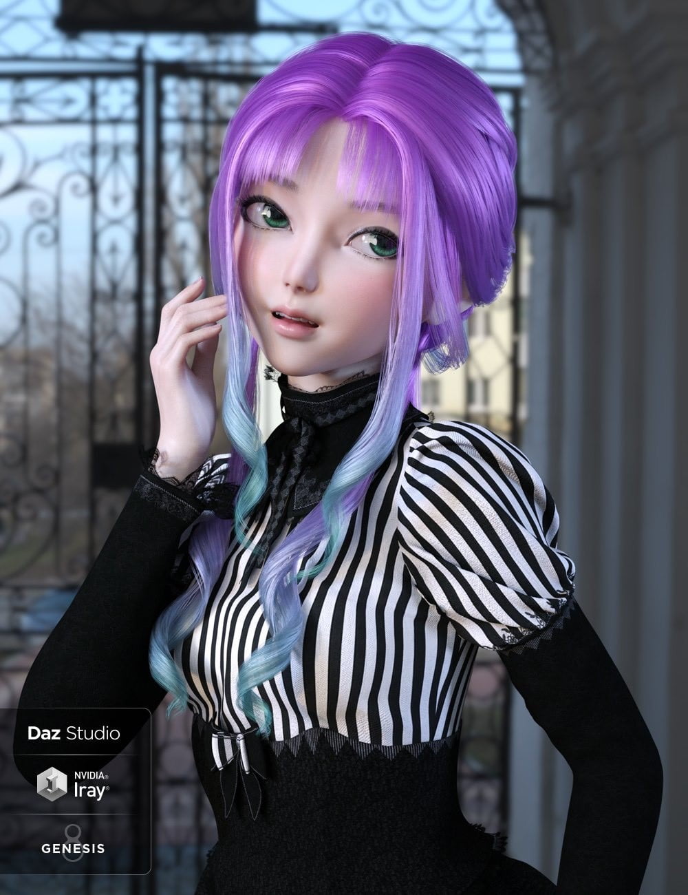 dForce Dalia Hair for Genesis 8 Females