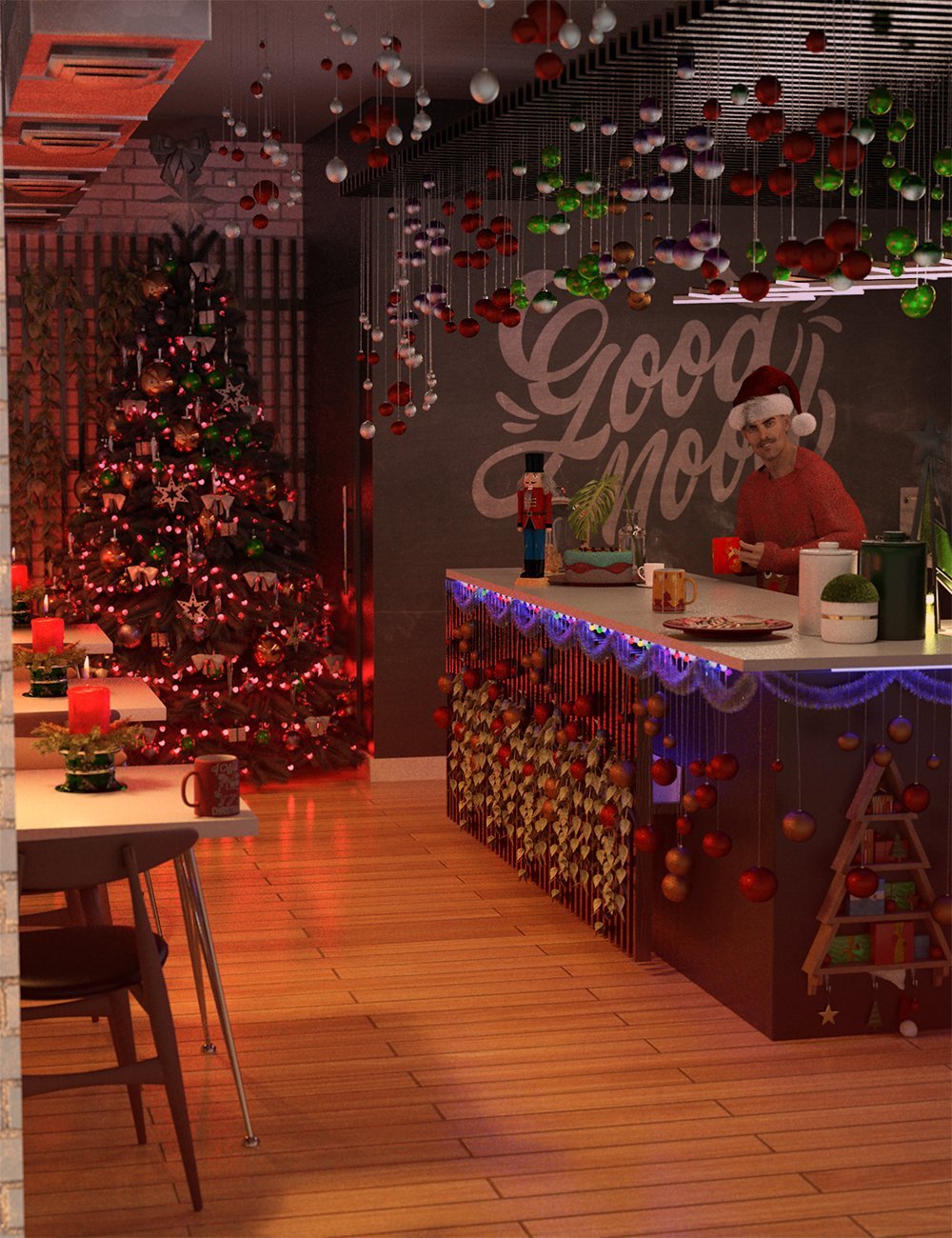 Festive Balls - Low Res Decorations and Shaders