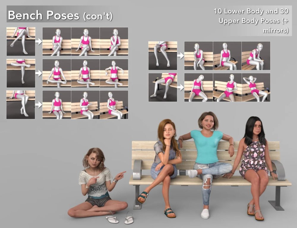 NG Build Your Own Sitting Poses for Genesis 8 Female