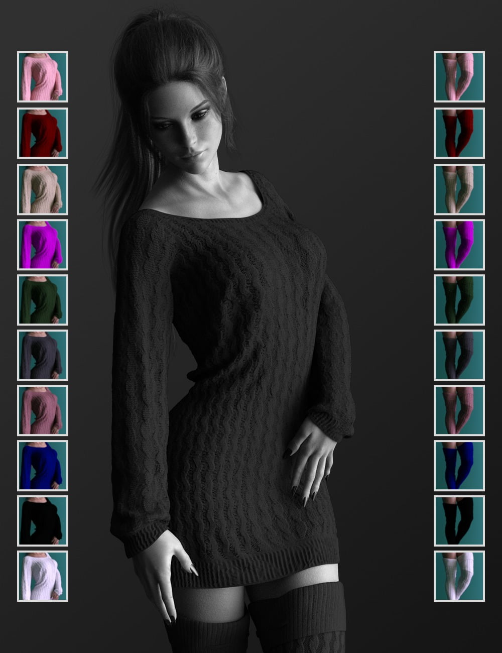 X-Fashion Holiday Outfit for Genesis 8 Females