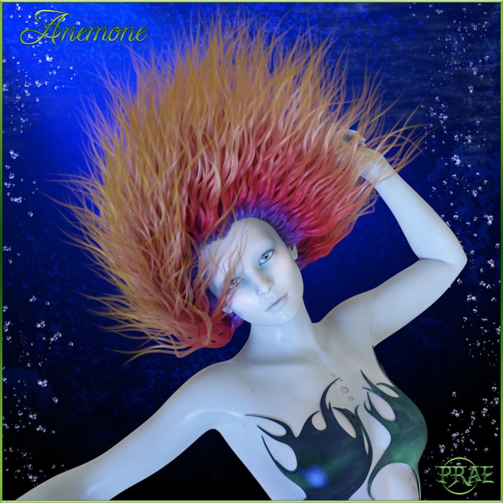 Prae-Anemone Hair For G8 Daz