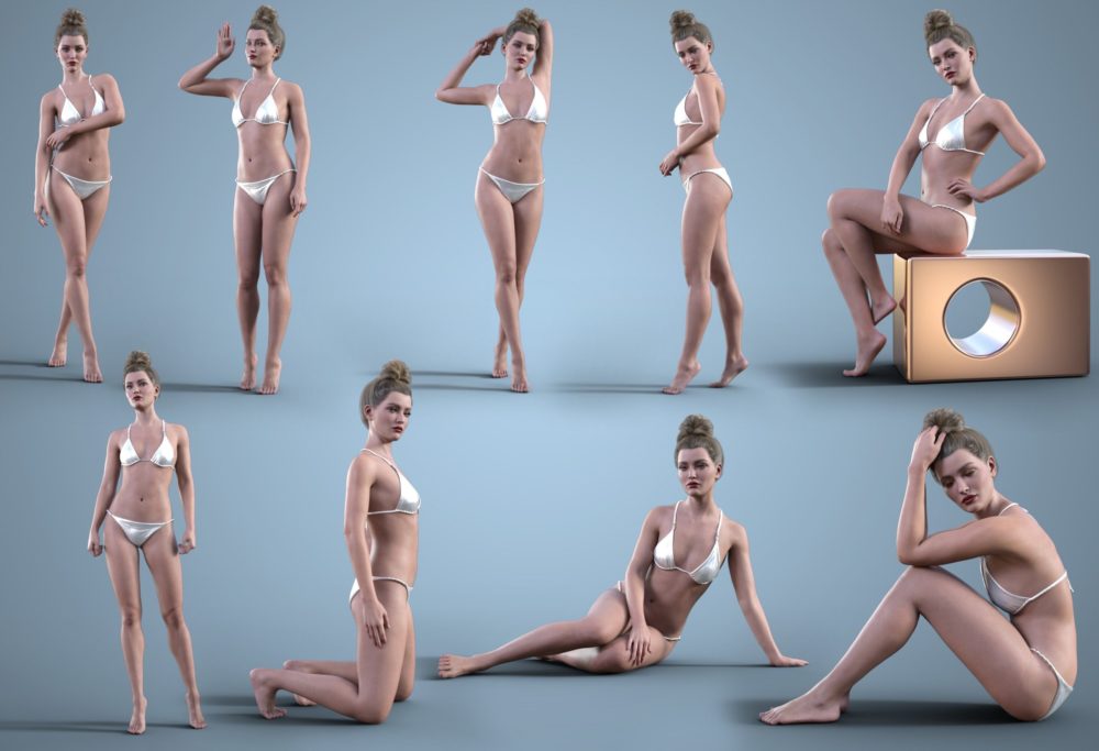 Z Model Style Poses for Genesis 8.1 Female and Victoria 8.1