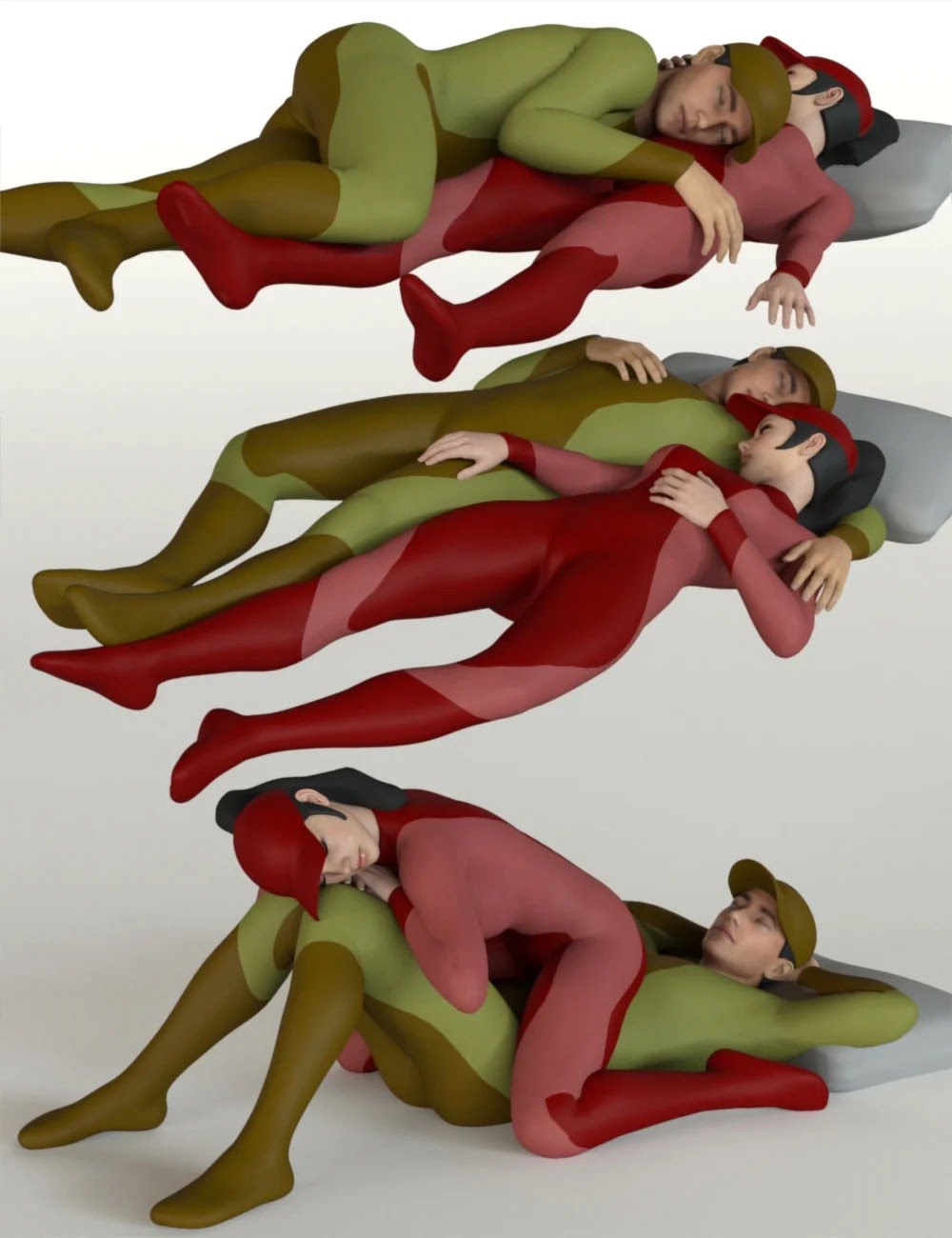 Sleeping Pose Pairs for Genesis 8