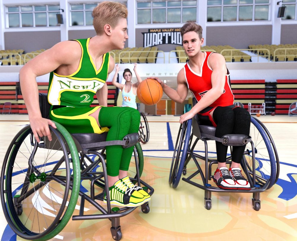 Z Sport Wheelchair and Poses for Genesis 8.1