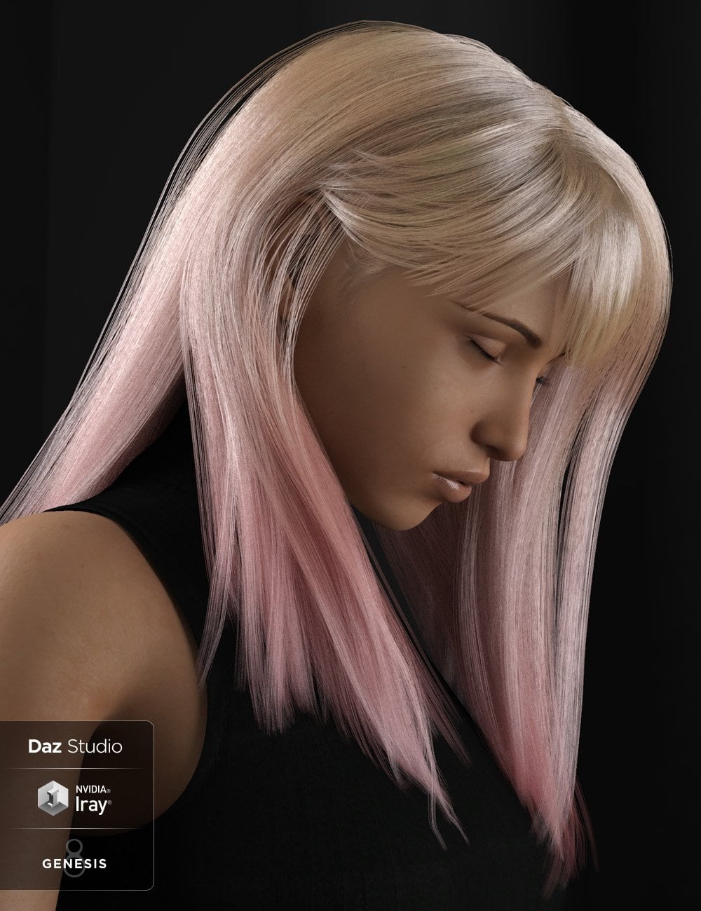 dForce Lexi Hair for Genesis 8 Females