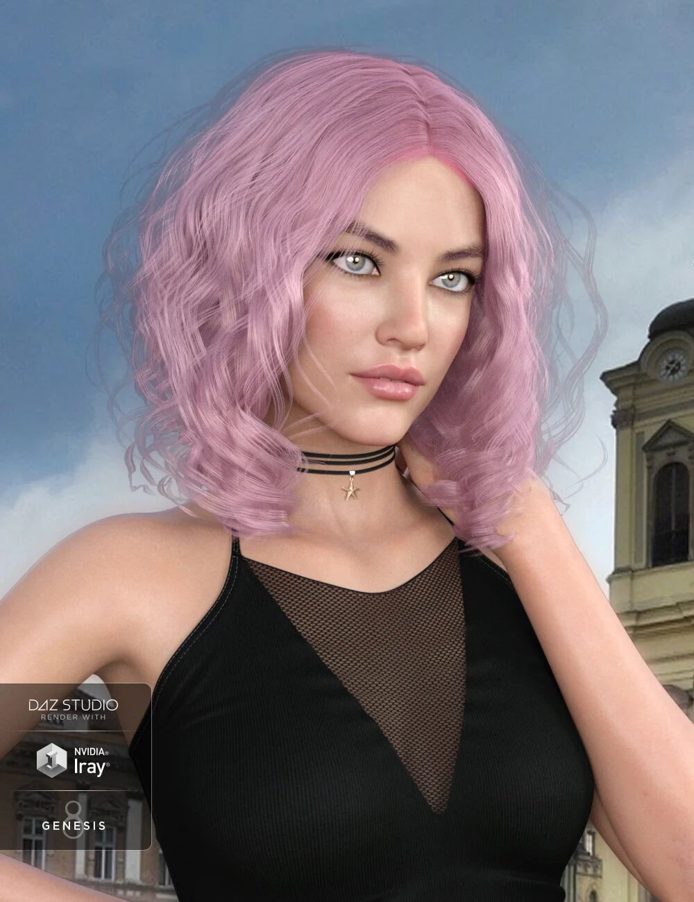 Drea Hair for Genesis 8 Females