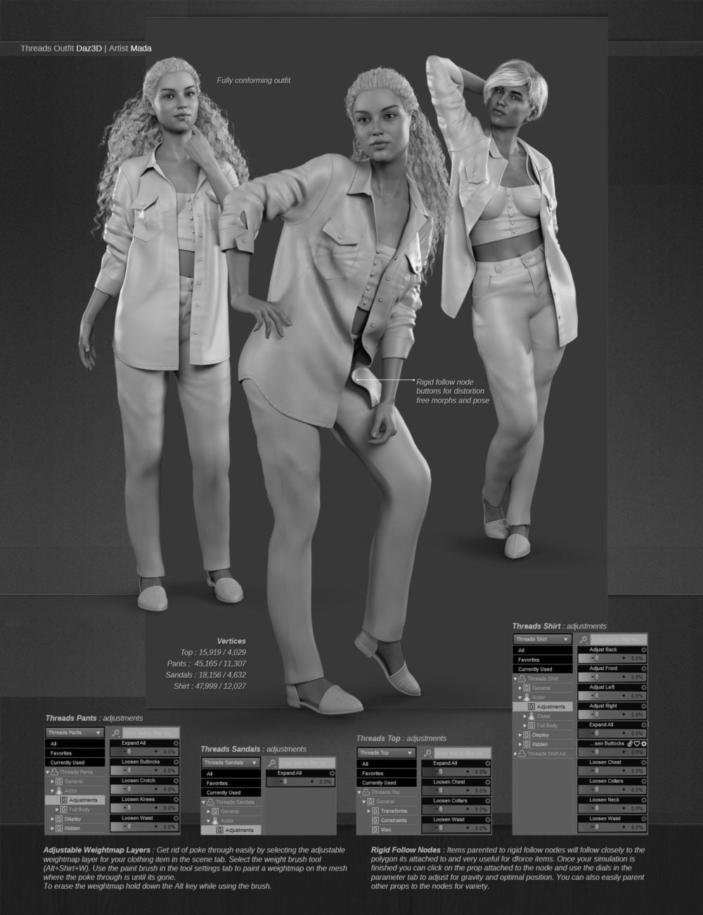 dForce Threads Outfit for Genesis 8 Females