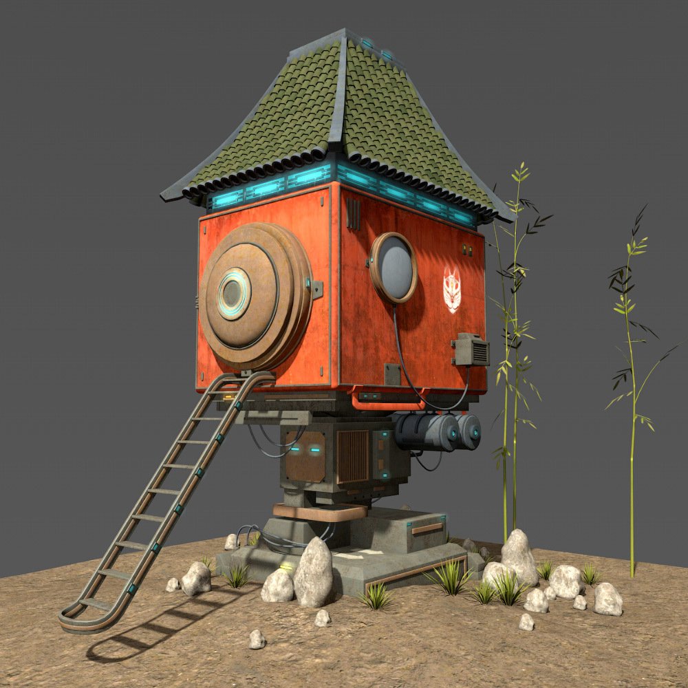 Cyber Kitsune's house for Daz Studio