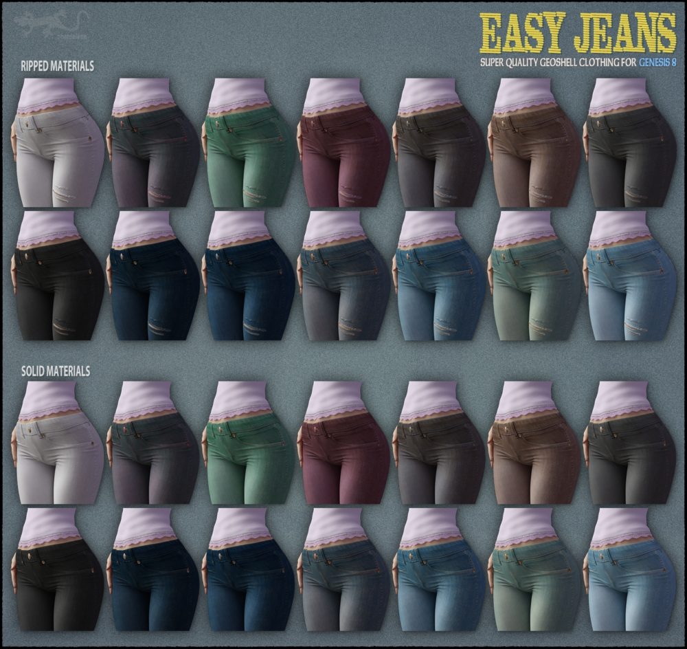 Easy Jeans for Genesis 8