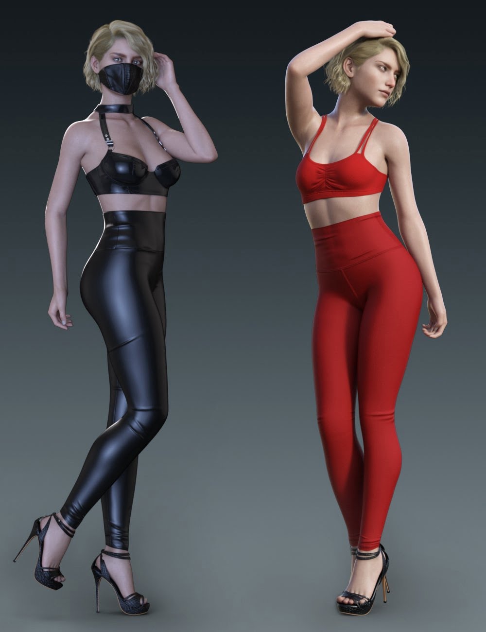 High Waisted Leggings Outfit for Genesis 8 and 8.1 Females