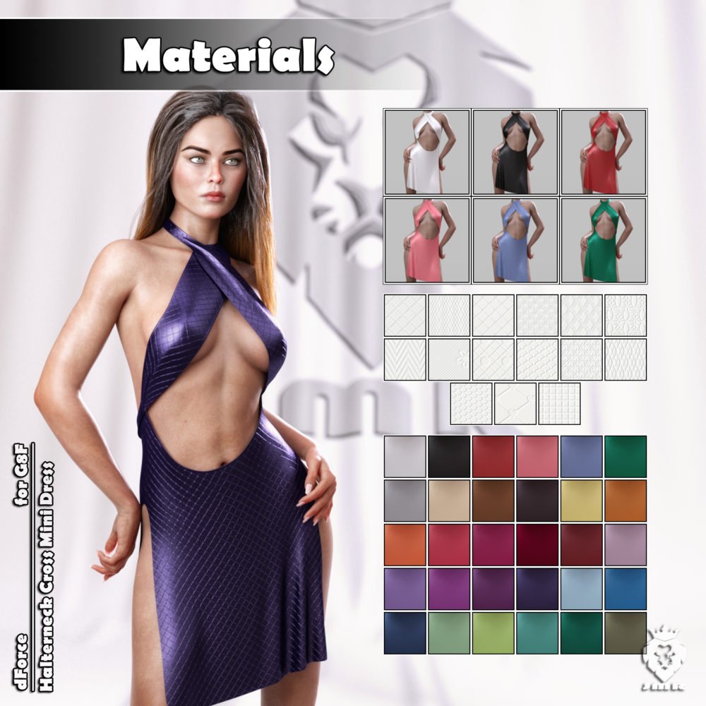 JMR dForce Halterneck Cross Mini Dress for G8F