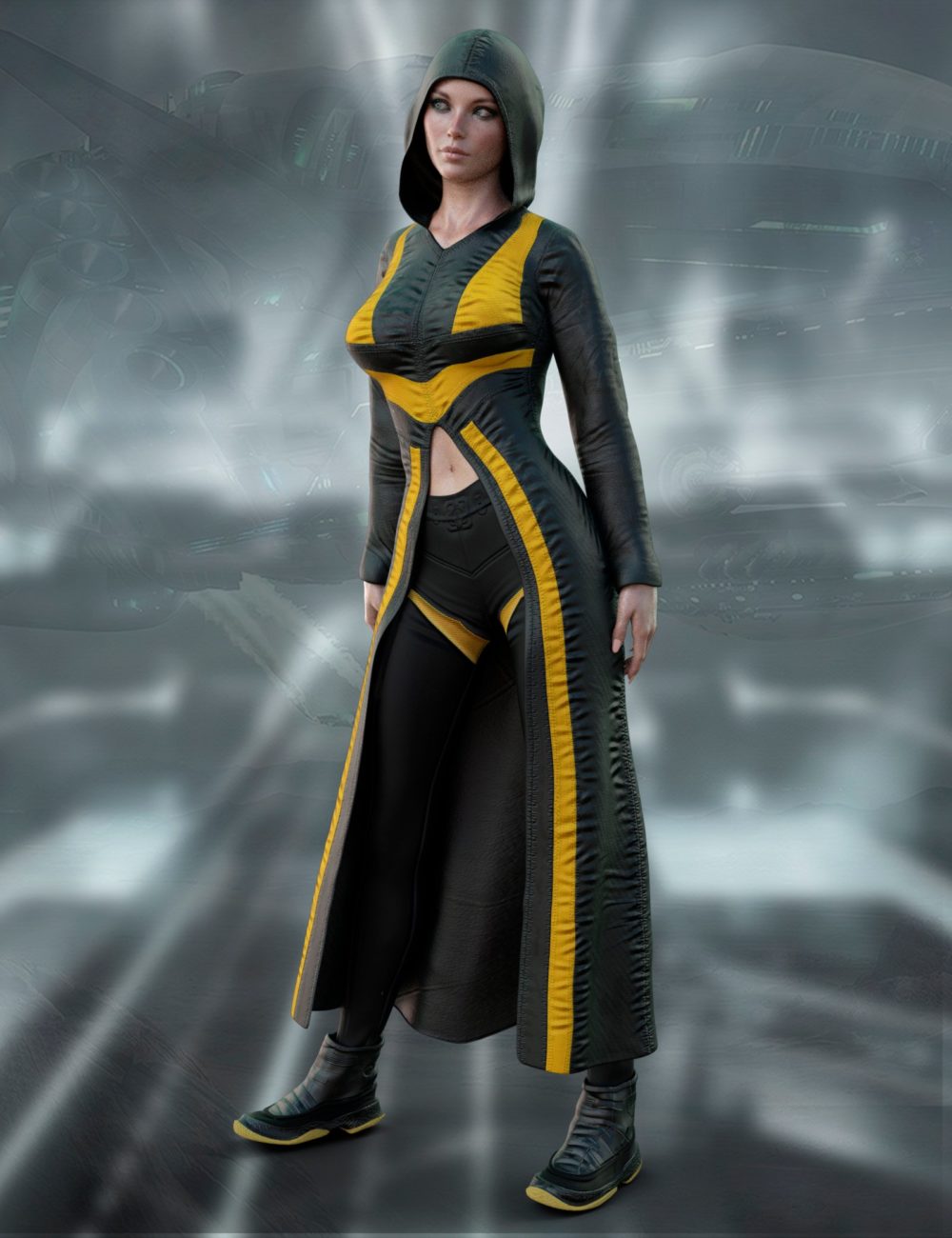 X-Fashion dForce Cyberpunk Outfit for Genesis 8 Female(s)