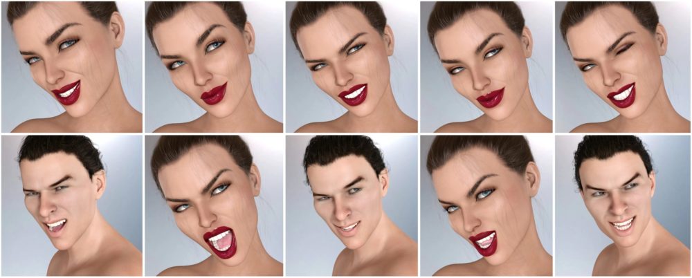 Z Devilish Smiles and Expressions for Genesis 3 and 8