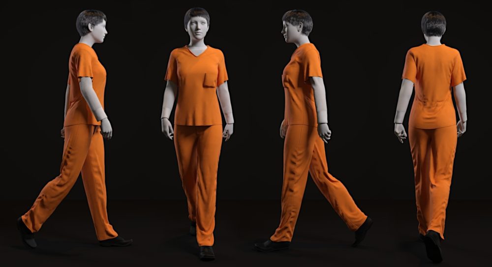 dForce Prison Inmate Clothing for Genesis 8 and 8.1 Females