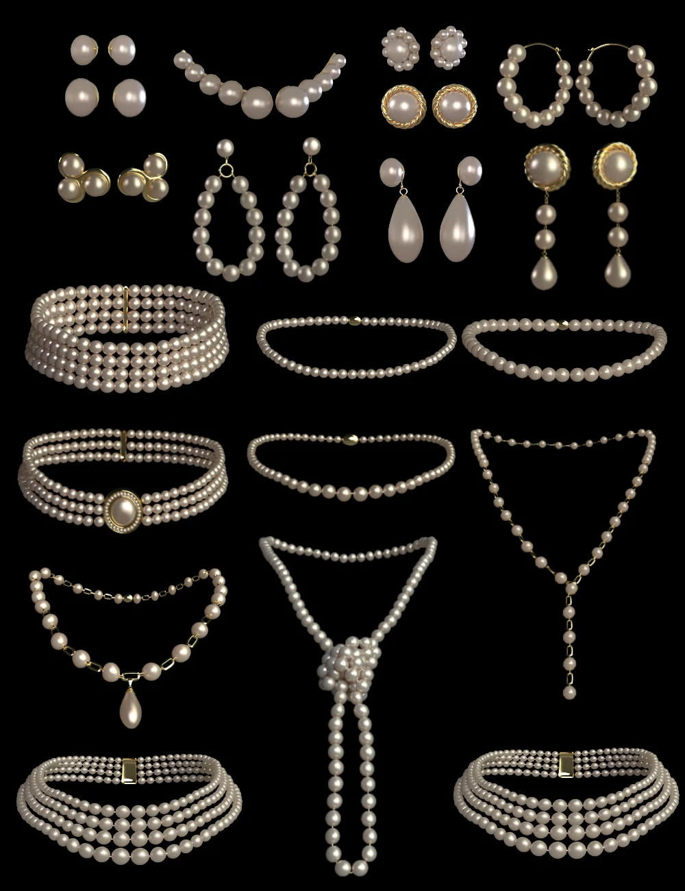 Pearls, Pearls, Pearls for Genesis 8 and 8.1 Females