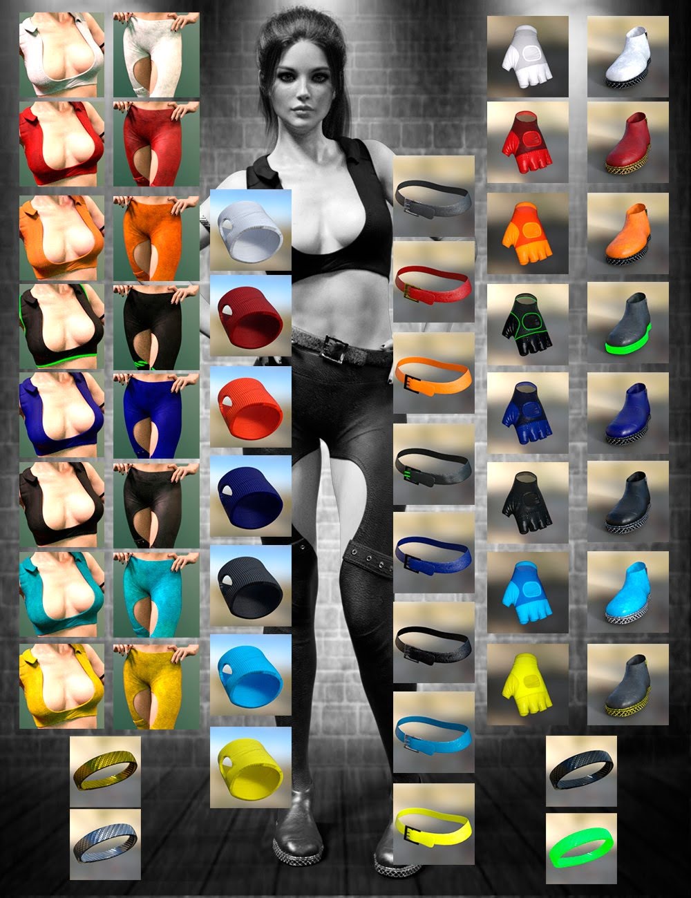 X-Fashion Combat Outfit for Genesis 8 Female(s)