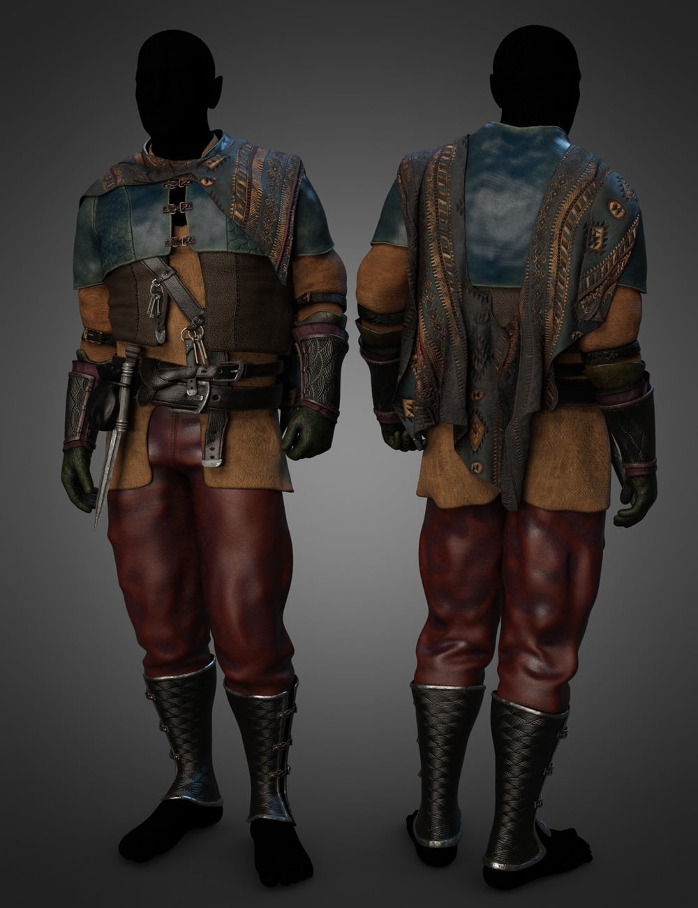 dForce Quest Bound Outfit for Genesis 8 and 8.1 Males