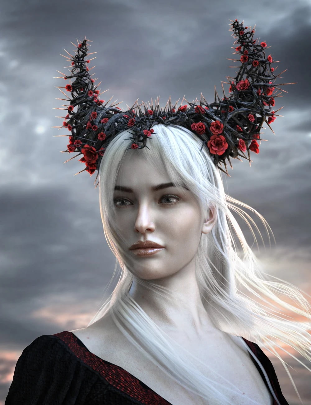 Thorns and Petals Headdress for Genesis 8 Females