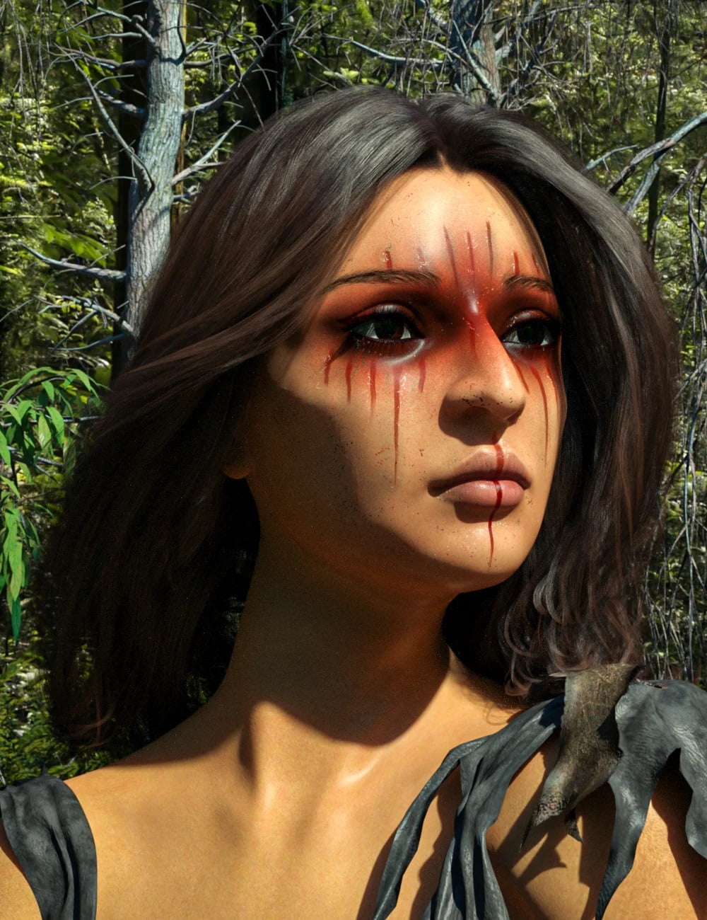 D.E.M. Painted Tribal Makeup for Genesis 8 Female