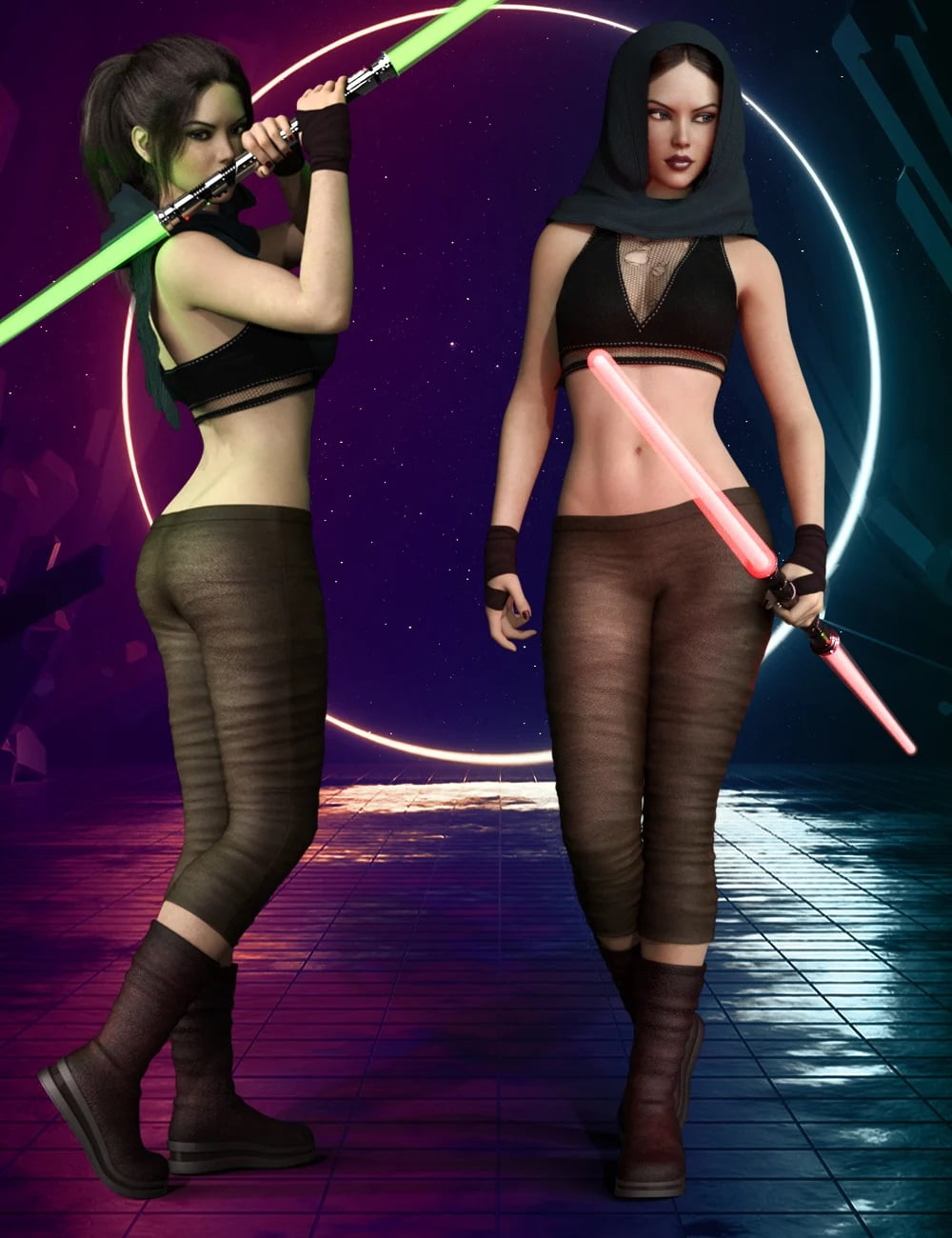 dForce Galactic Fighter II Outfit Set for Genesis 8 Female(s)