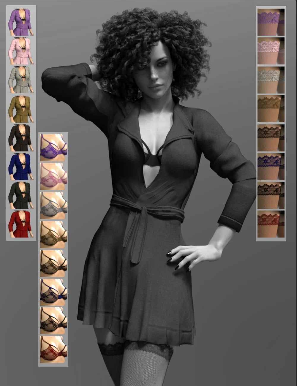 dForce X-Fashion Temptation Dress Coat for Genesis 8 Female(s)