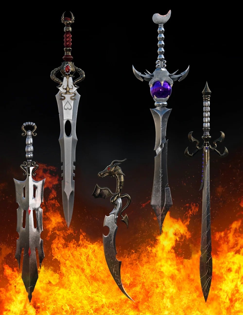 Fantasy Swords Collection Vol1 for Genesis 8