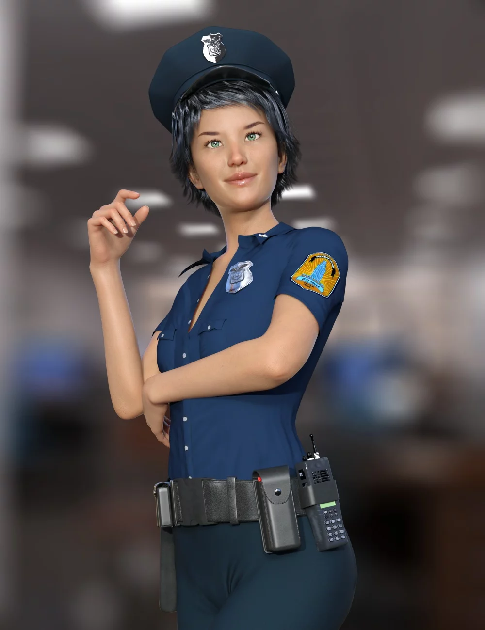 FG Police Woman Outfit for Genesis 8 Female(s) ⋆ Freebies Daz 3D