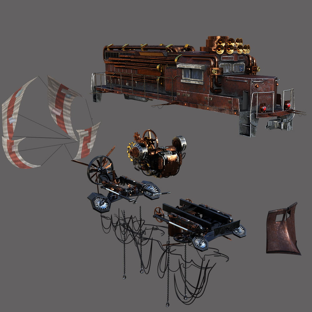 Steam Train for DS Iray