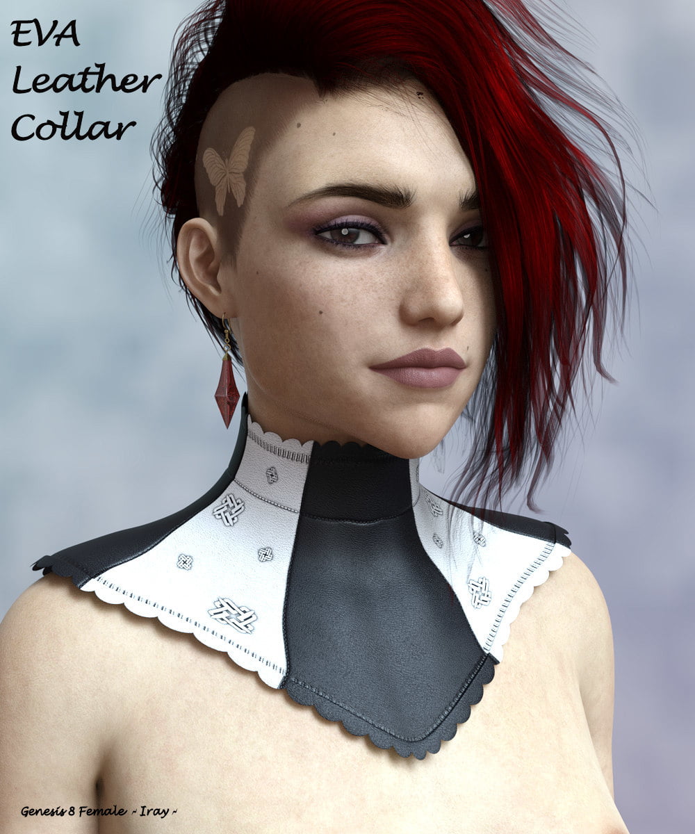 Eva Leather Collar for Genesis 8 Female