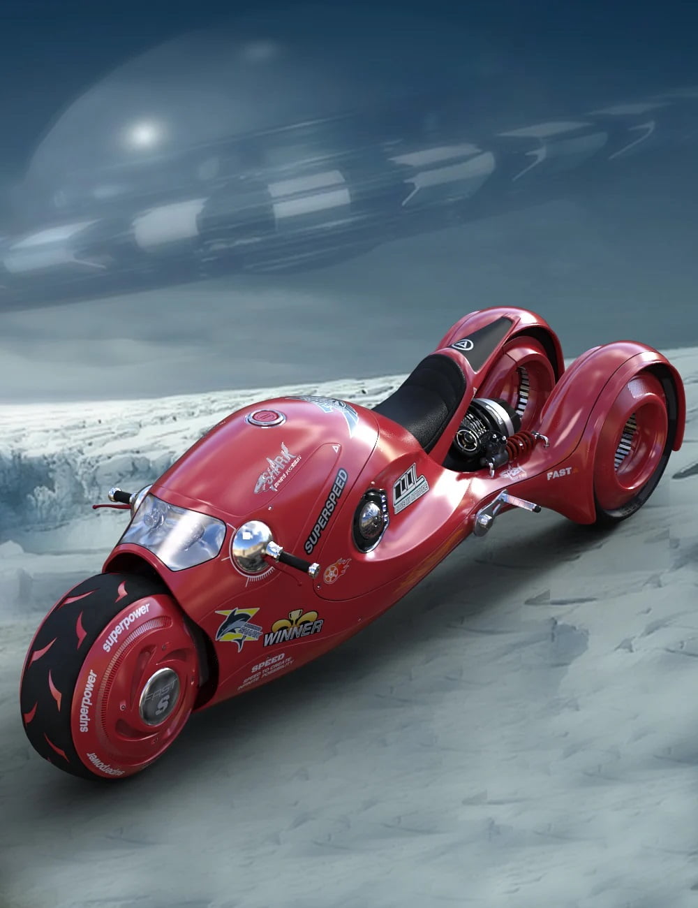 Sci-Fi Shark Motorcycle