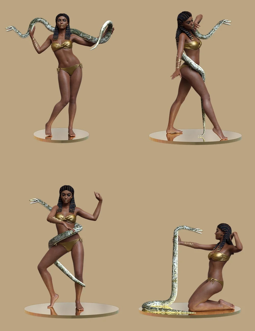 Serpent Maiden Poses for Genesis 8.1 Female and Morphing Python