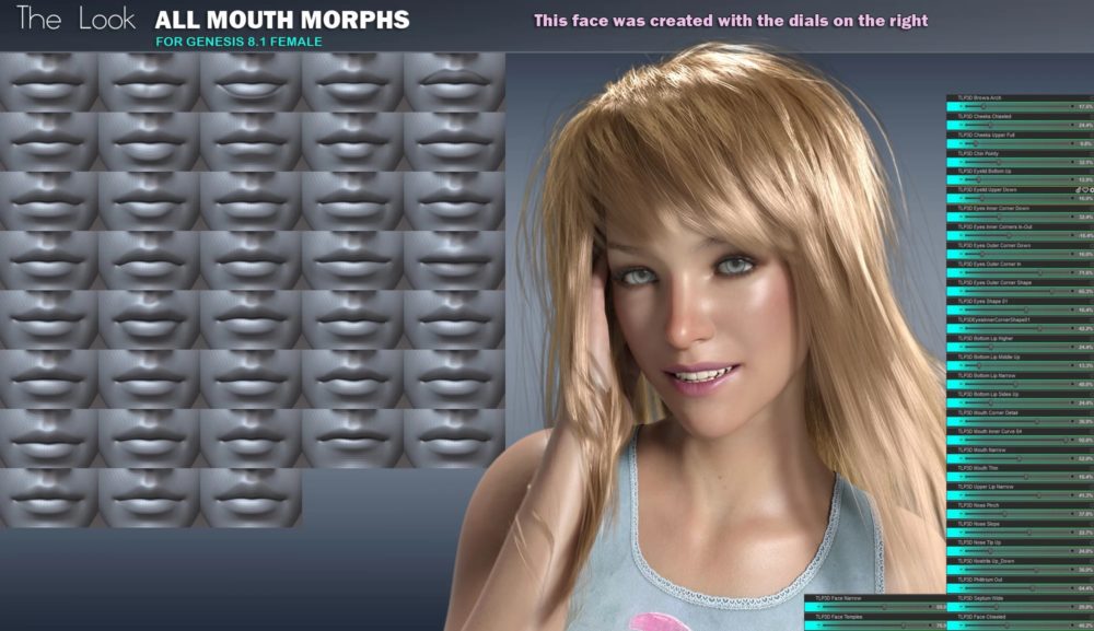 The Look Face Morph Resource for Genesis 8.1 Females