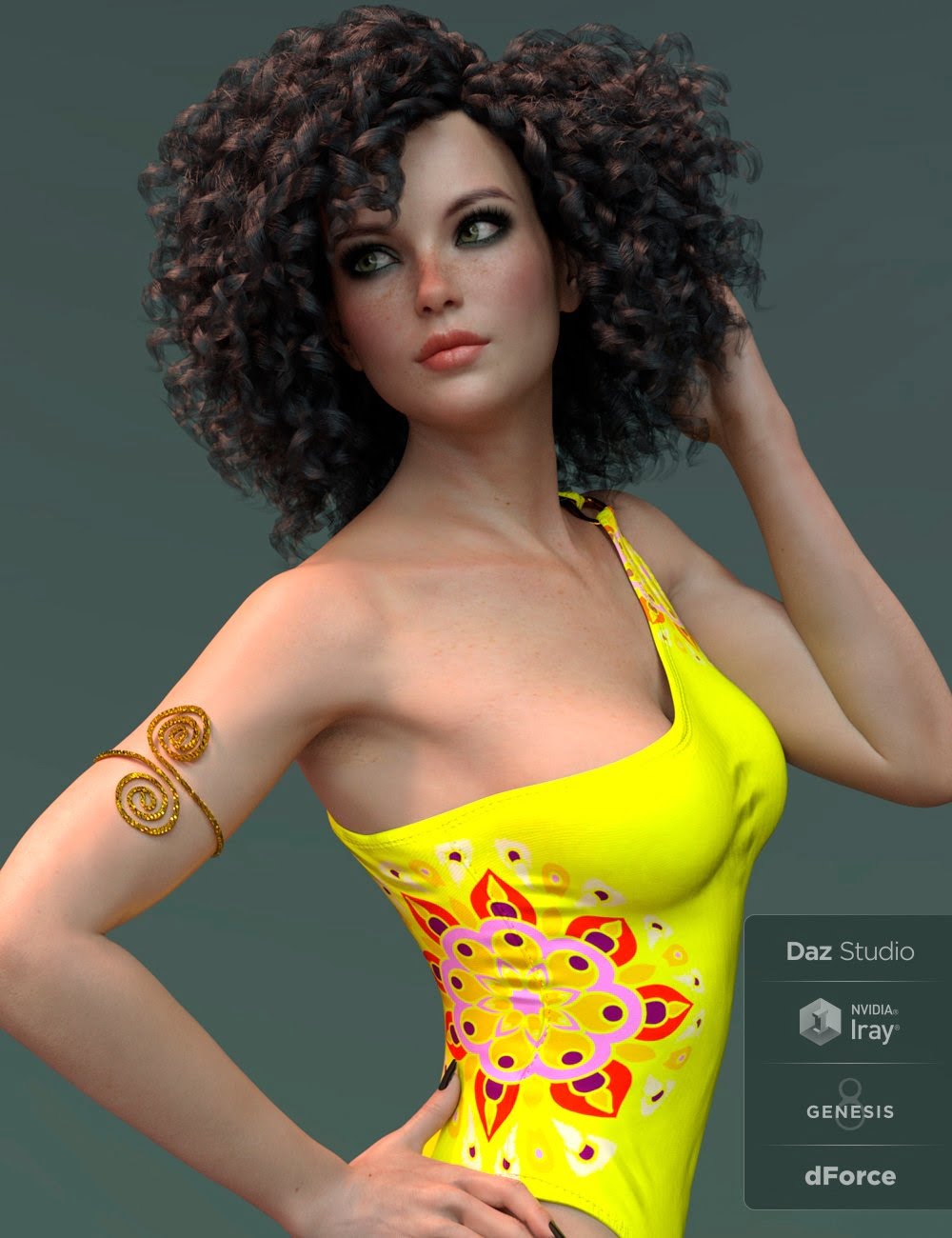 X-Fashion Mandala Swimsuit for Genesis 8 Female(s)