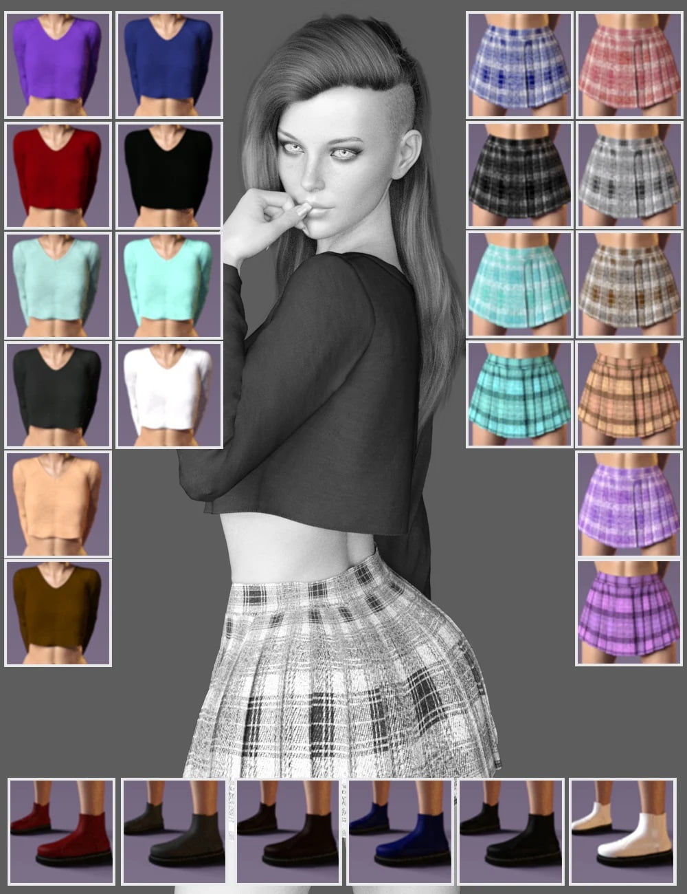 X-Fashion Girl Collection for Genesis 8 Females