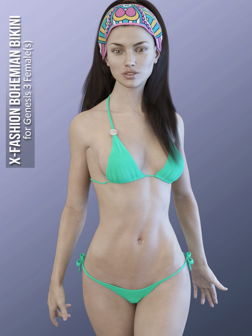 X-Fashion Bohemian Bikini for Genesis 3 Females
