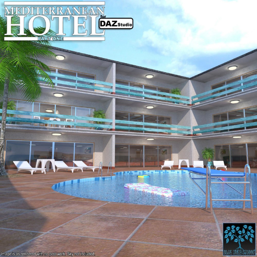 Mediterranean Hotel Part One for Daz Studio