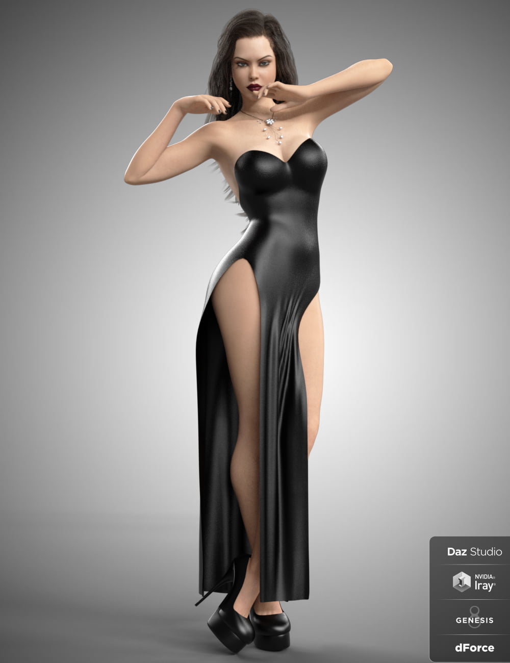 dForce Hot Dress for Genesis 8 Females